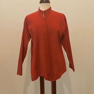 Yacco Maricard Terracotta Tunic Size L Asymmetrical Hem